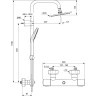 Душевая система IDEAL STANDARD IDEALRAIN LUXE CUBE EVO A6985AA